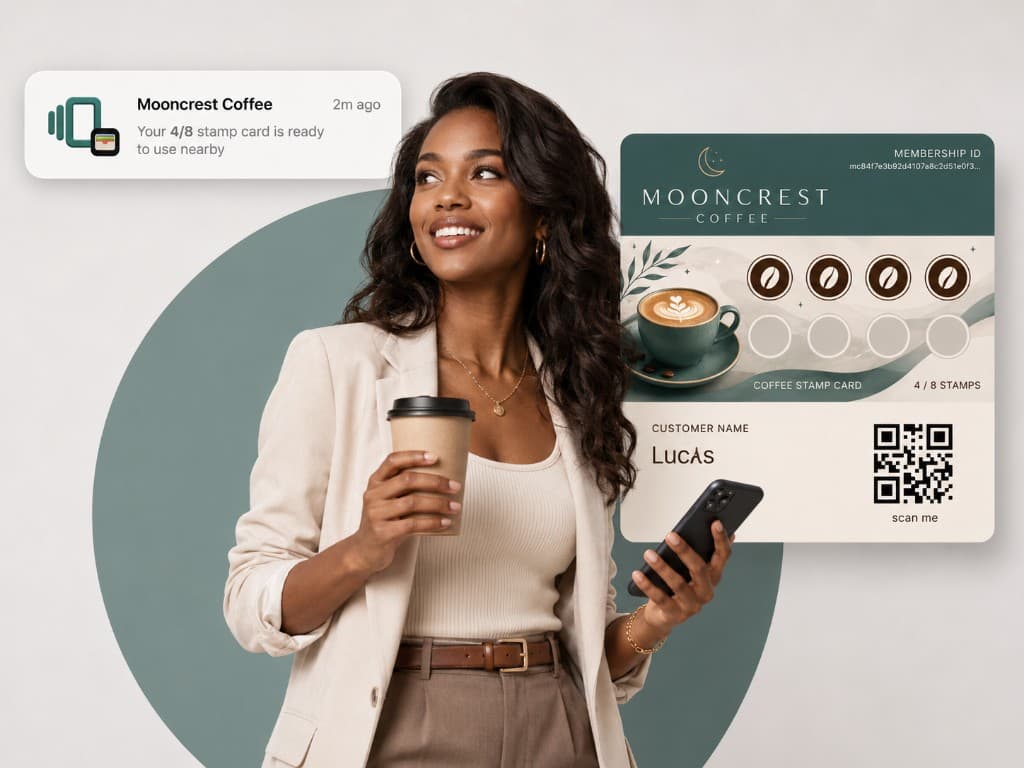 Customer receiving nearby store wallet notification