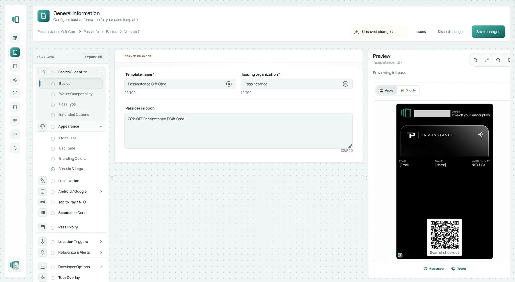 Wallet pass scan updating in real time